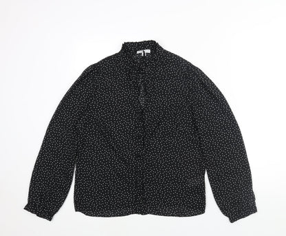 Womens UK Size 10 Warehouse Black Basic Blouse