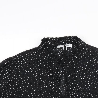 Womens UK Size 10 Warehouse Black Basic Blouse
