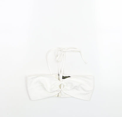 Womens UK Size 10 Ravi Famous White Cropped Blouse