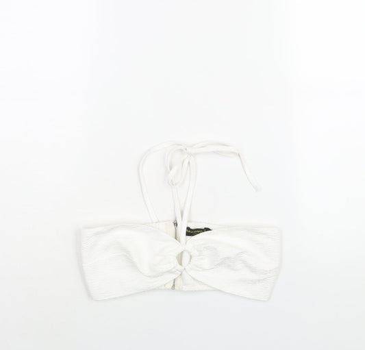 Womens UK Size 10 Ravi Famous White Cropped Blouse