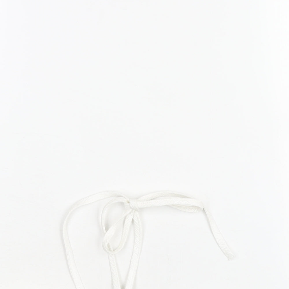 Womens UK Size 10 Ravi Famous White Cropped Blouse