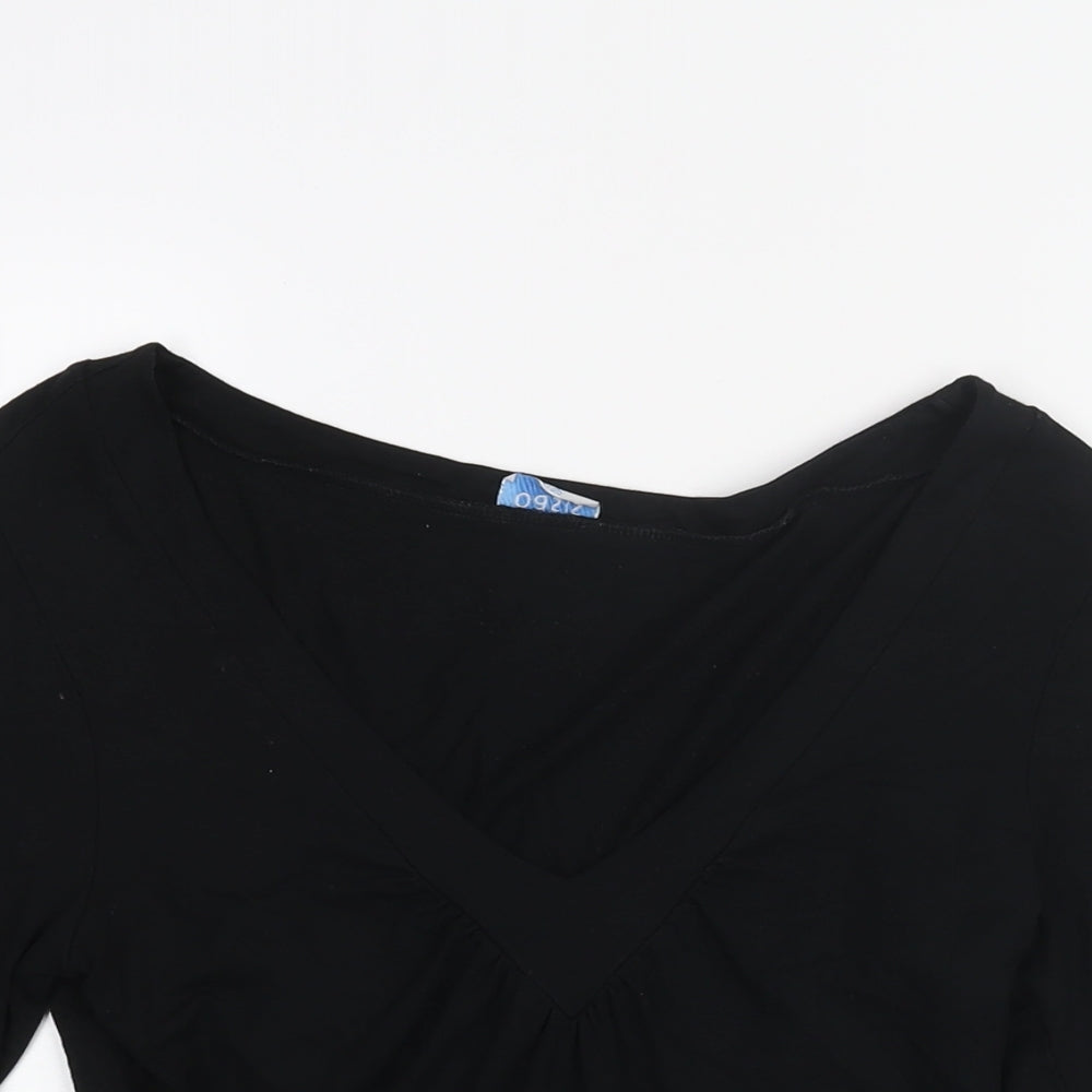Womens UK Size 10 Oasis Black Basic Blouse