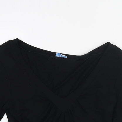 Womens UK Size 10 Oasis Black Basic Blouse