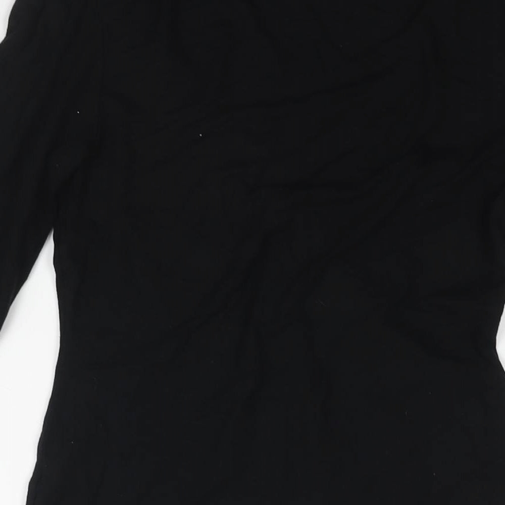 Womens UK Size 10 Oasis Black Basic Blouse