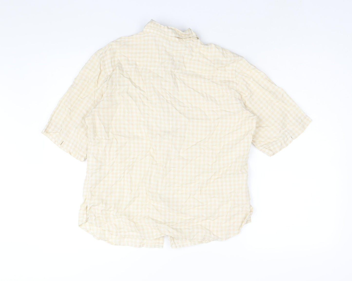 Womens UK Size 14 Marks and Spencer Beige Basic Button-Up