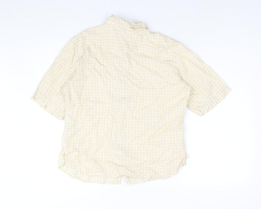 Womens UK Size 14 Marks and Spencer Beige Basic Button-Up