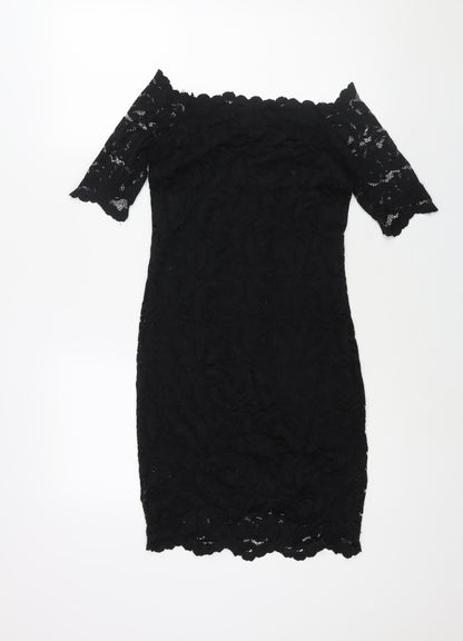 Samsoe & Samsoe Womens Black Polyamide Bodycon Size XS Off the Shoulder Pullover