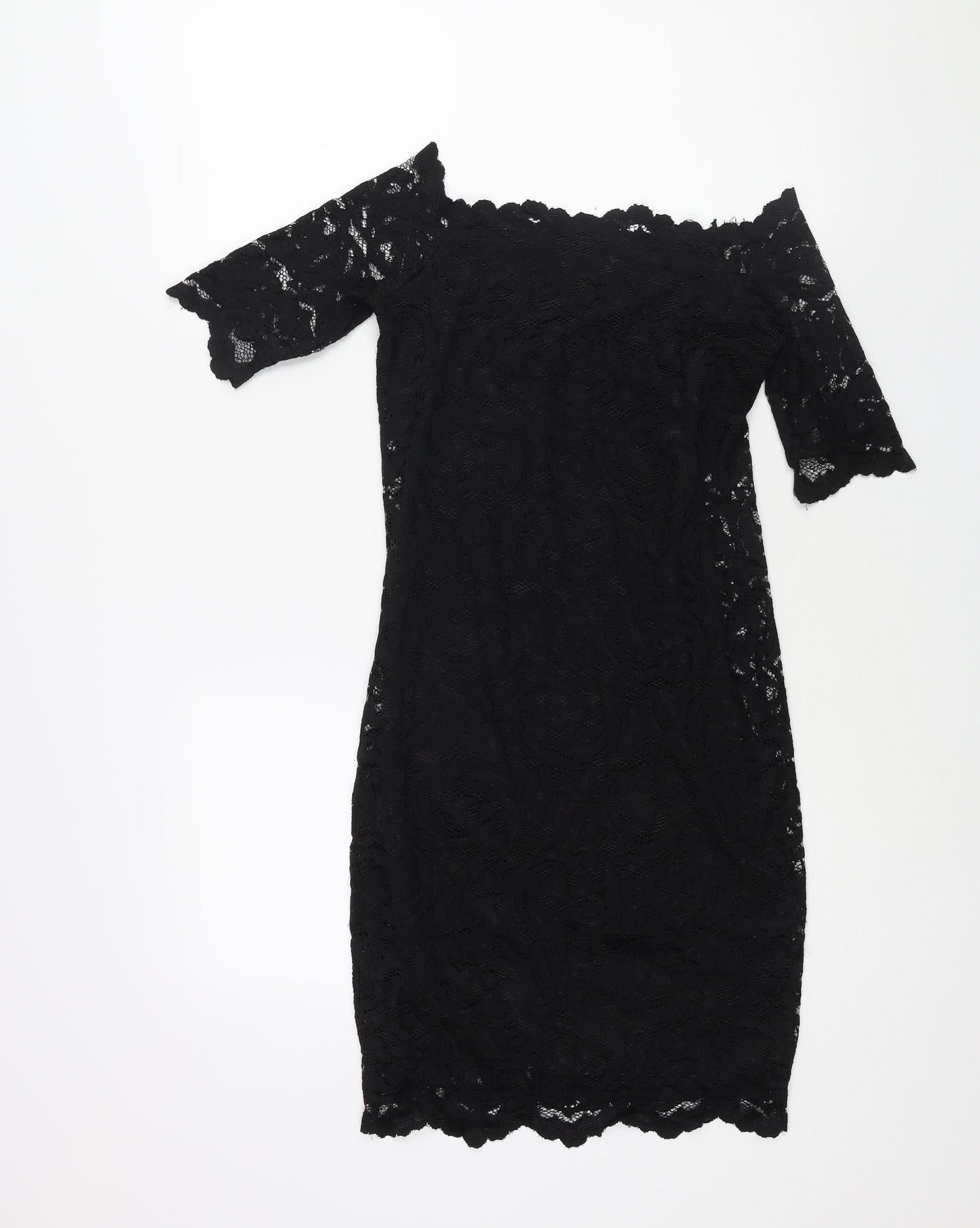 Samsoe & Samsoe Womens Black Polyamide Bodycon Size XS Off the Shoulder Pullover