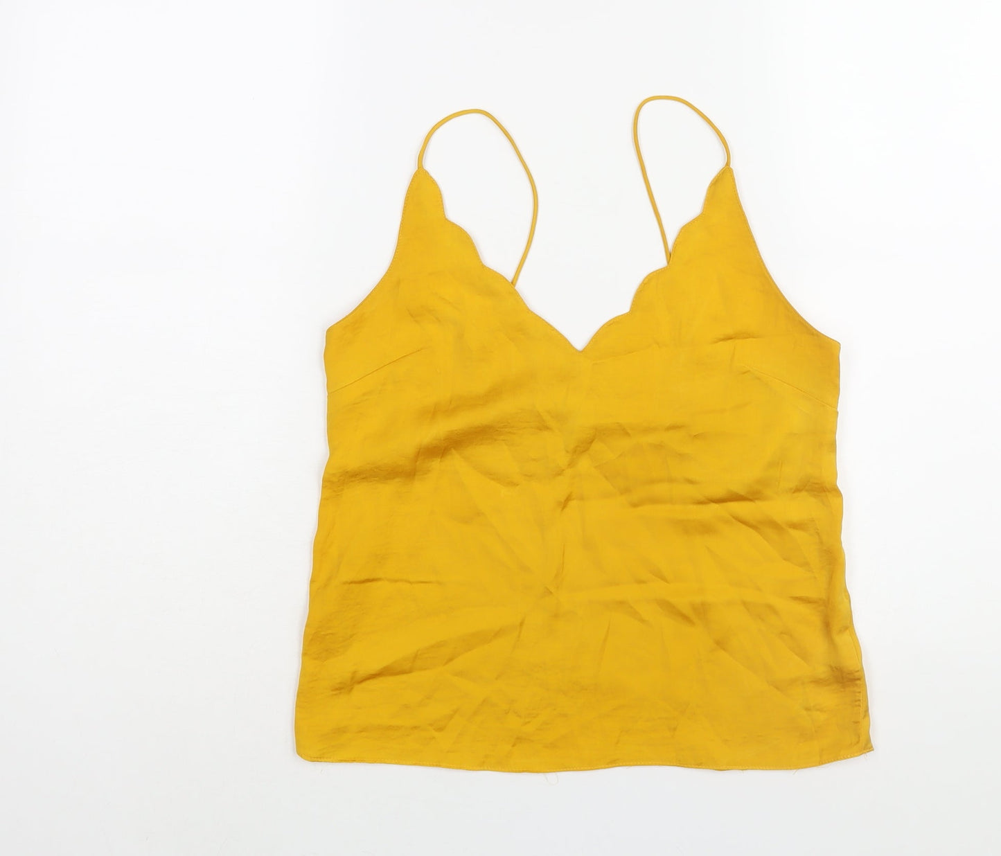 Womens UK Size 8 Topshop Yellow Camisole Blouse