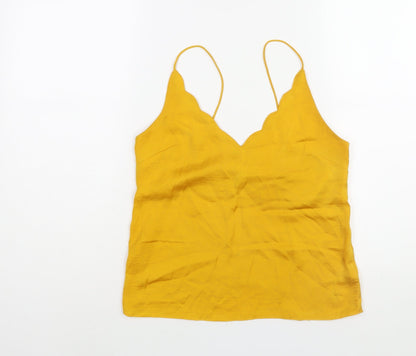 Womens UK Size 8 Topshop Yellow Camisole Blouse