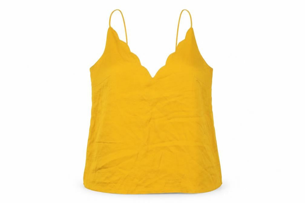 Womens UK Size 8 Topshop Yellow Camisole Blouse