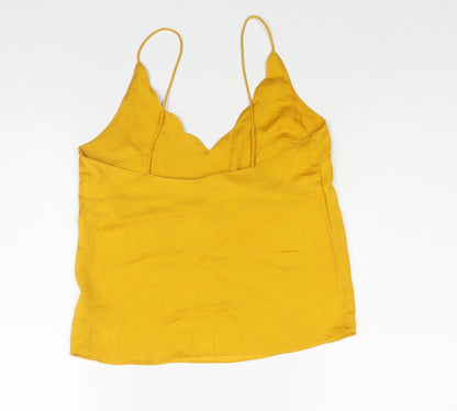 Womens UK Size 8 Topshop Yellow Camisole Blouse