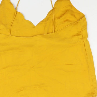 Womens UK Size 8 Topshop Yellow Camisole Blouse