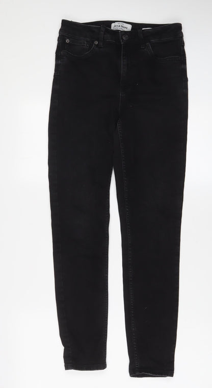 New Look Womens Black Cotton Skinny Jeans Size 10 L29 in Regular Zip - Pockets