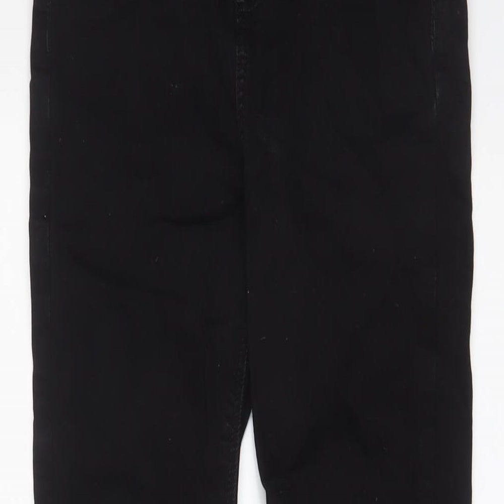 Zara Womens Black Cotton Skinny Jeans Size 10 L26 in Regular Zip