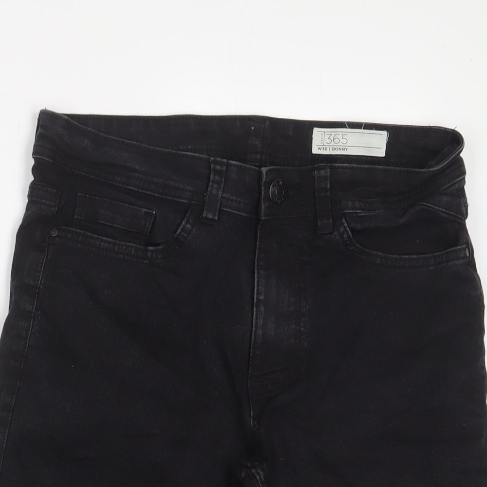 Peacocks Mens Grey Cotton Bermuda Shorts Size 30 in L10 in Regular Zip