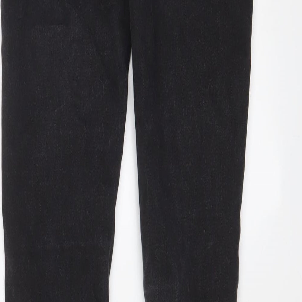 Oasis Womens Grey Cotton Skinny Jeans Size 10 L28 in Regular Zip
