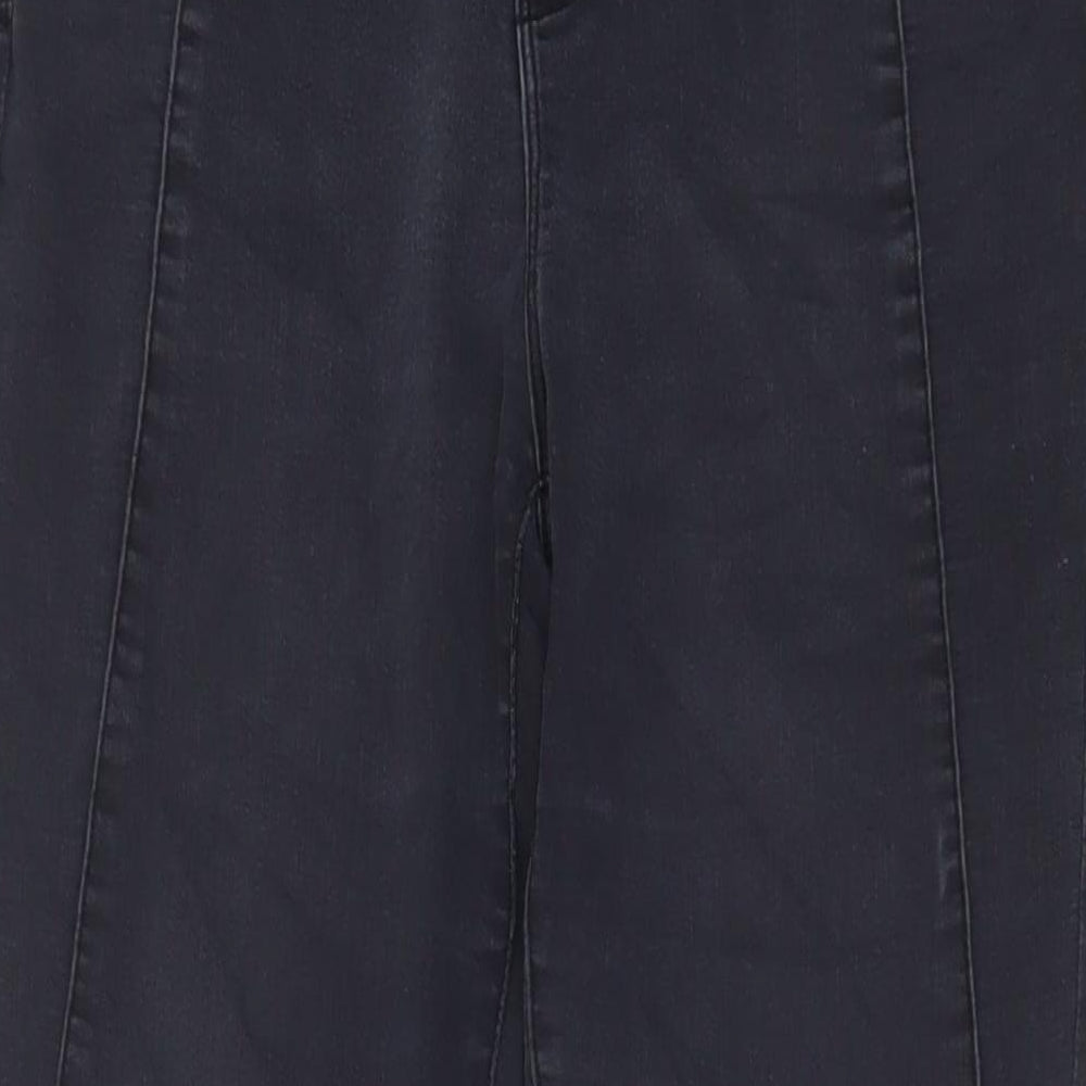 NEXT Womens Grey Cotton Skinny Jeans Size 12 L29 in Regular Zip