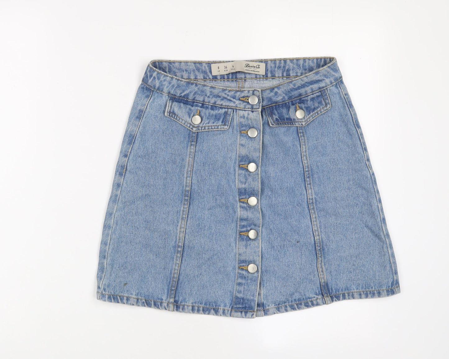 Womens UK Size 8 Denim & Co. A-Line Denim Skirt
