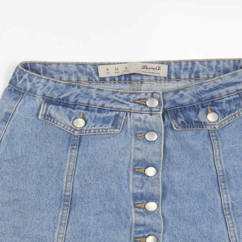 Womens UK Size 8 Denim & Co. A-Line Denim Skirt