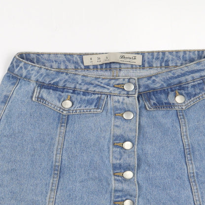 Womens UK Size 8 Denim & Co. A-Line Denim Skirt