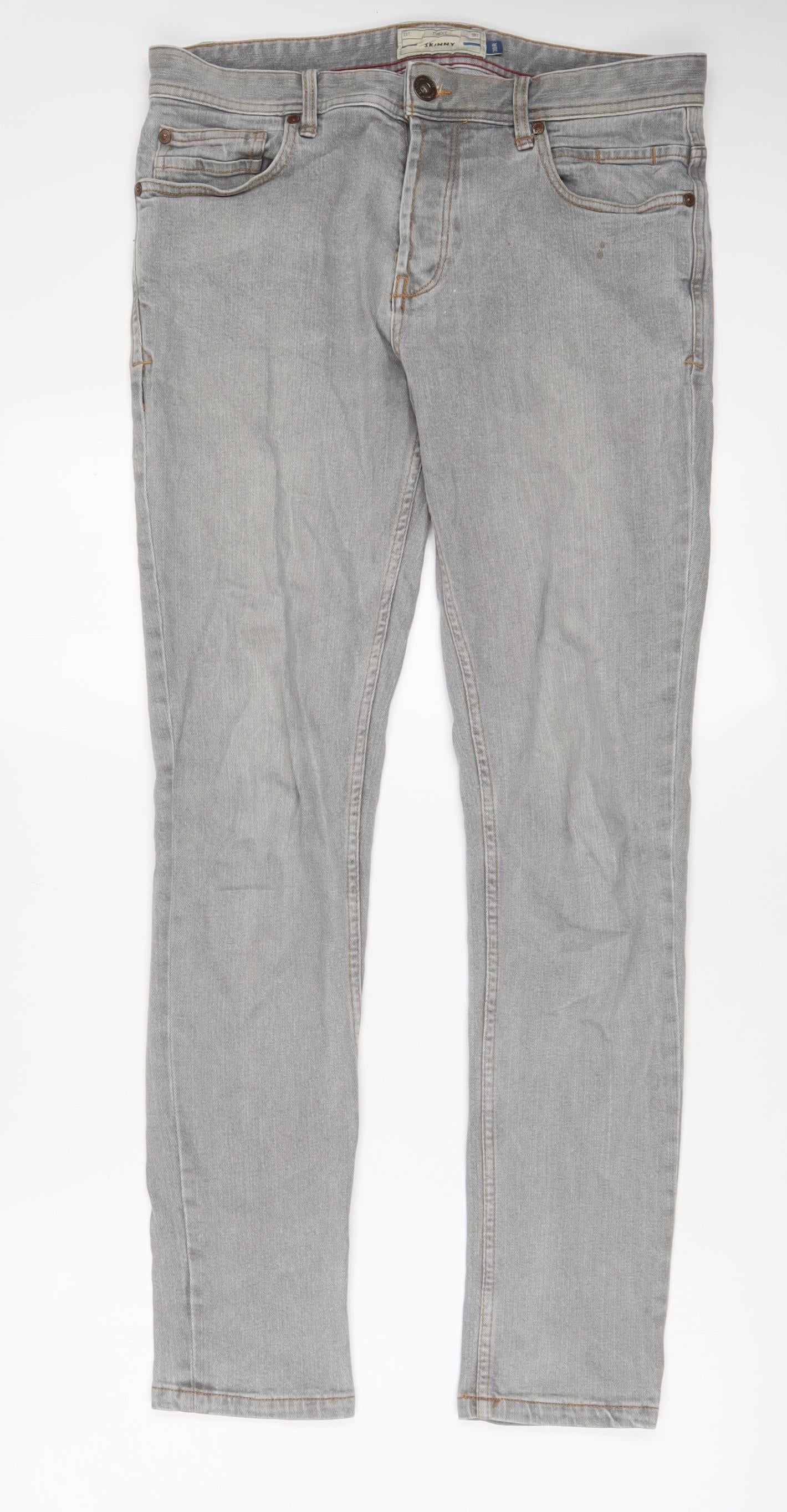 Mens UK Size 30 in NEXT Regular Fit Skinny Red Jeans