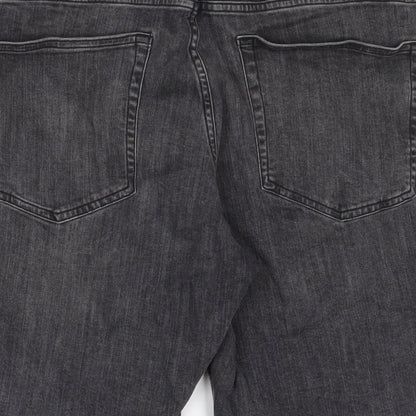 H&M Mens Grey Cotton Bermuda Shorts Size 26 in L12 in Slim Zip