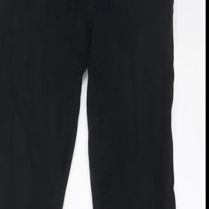 F&F Womens Black Cotton Skinny Jeans Size 8 L28 in Regular Zip - Zips