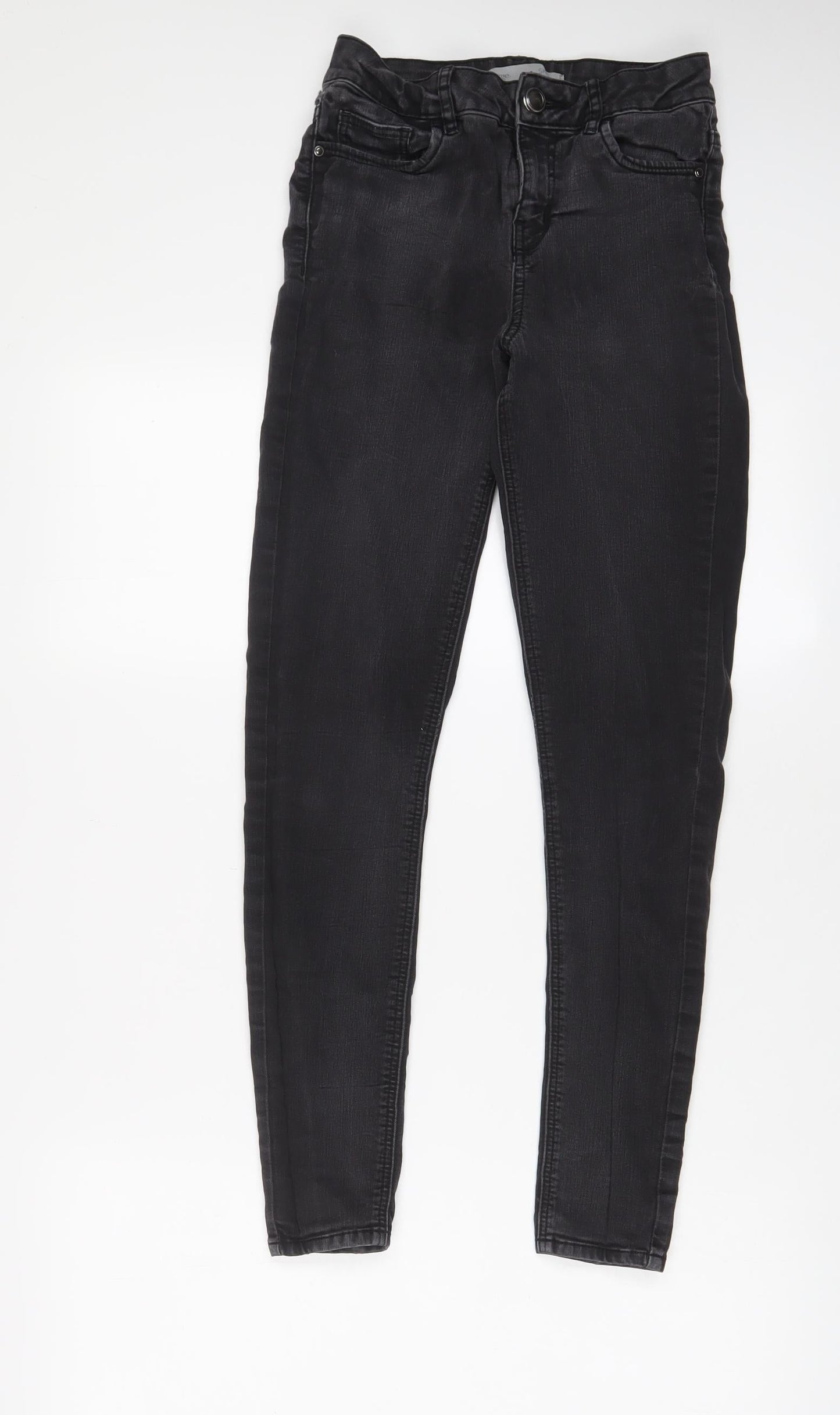 George Womens Black Cotton Skinny Jeans Size 8 L28 in Regular Zip