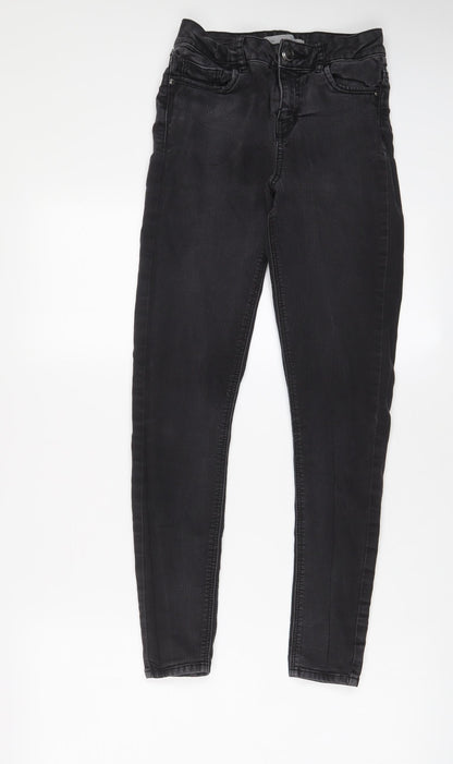 George Womens Black Cotton Skinny Jeans Size 8 L28 in Regular Zip