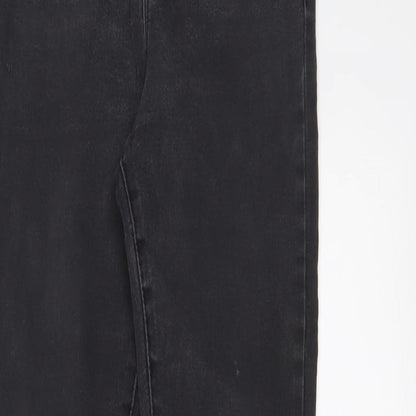 Denim & Co. Womens Grey Cotton Skinny Jeans Size 10 L28 in Regular Zip