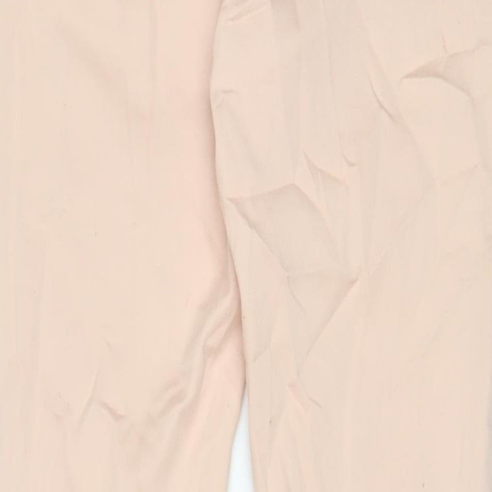 M&Co Womens Pink Cotton Skinny Jeans Size 14 L31 in Regular Zip