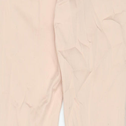 M&Co Womens Pink Cotton Skinny Jeans Size 14 L31 in Regular Zip
