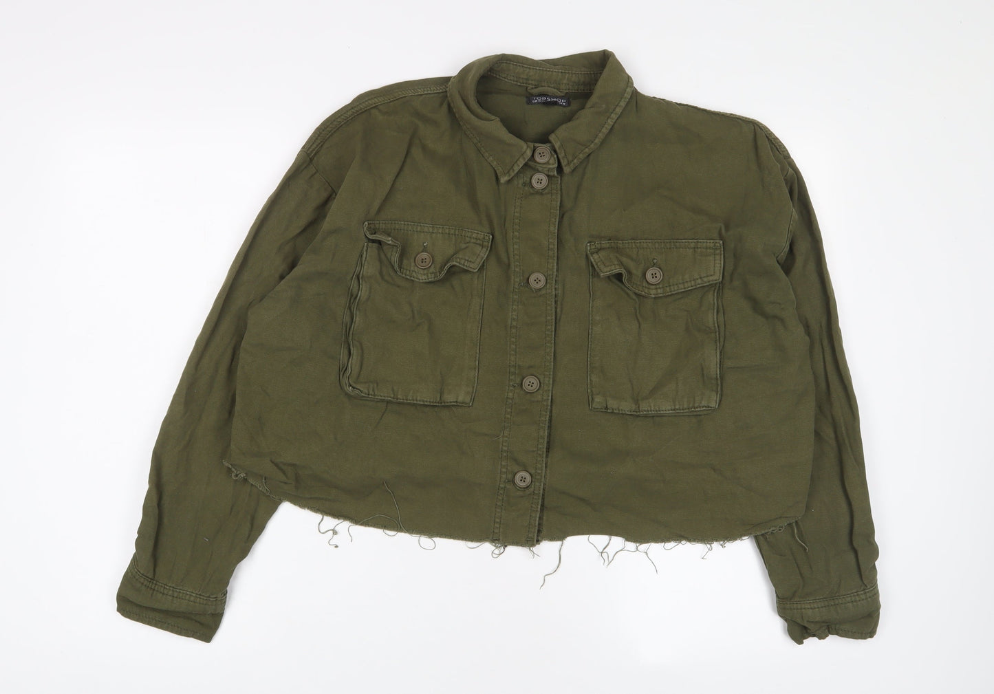 Womens UK Size M Topshop Green Jacket