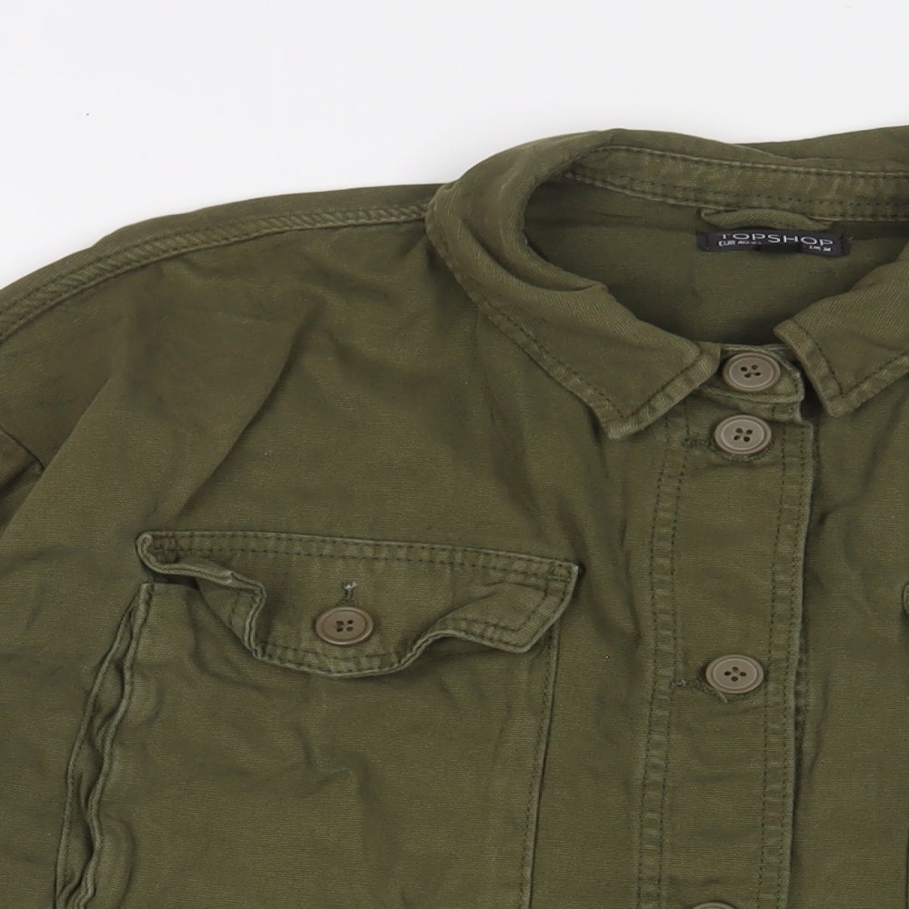 Womens UK Size M Topshop Green Jacket