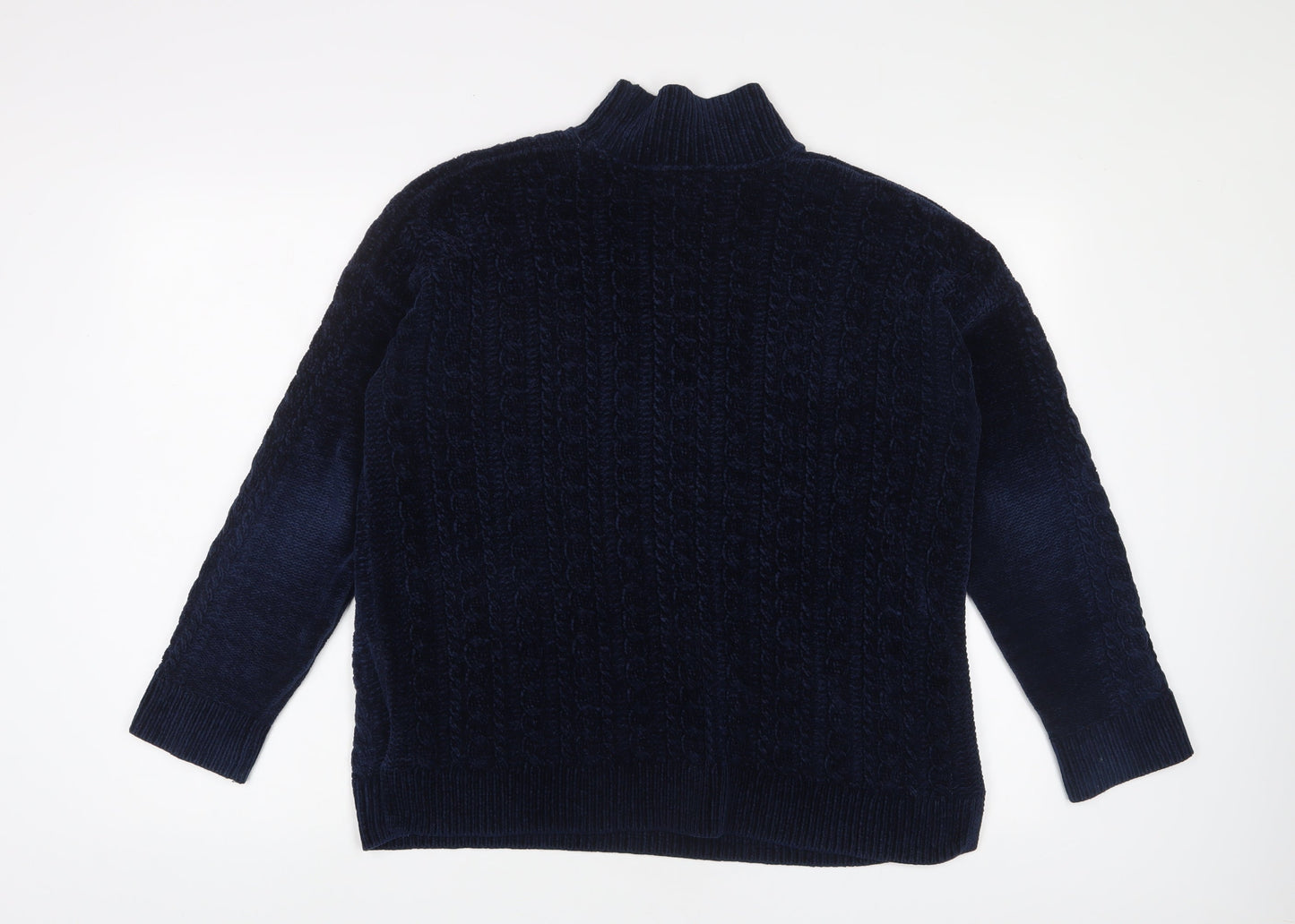 Womens UK Size M Adrienne Vittadini Blue Pullover Jumper