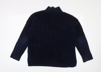 Womens UK Size M Adrienne Vittadini Blue Pullover Jumper