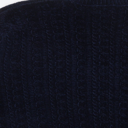 Womens UK Size M Adrienne Vittadini Blue Pullover Jumper