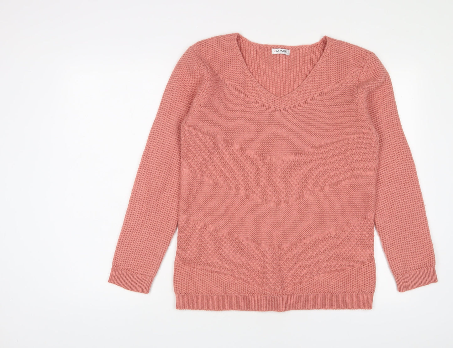Womens UK Size 12 Damart Pink Pullover Jumper