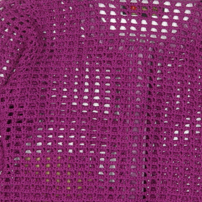 Stephan y Womens Purple Boat Neck Acrylic Cardigan Jumper Size M