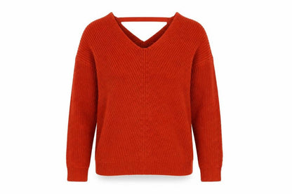Womens UK Size S New Look Orange Pullover Jumper