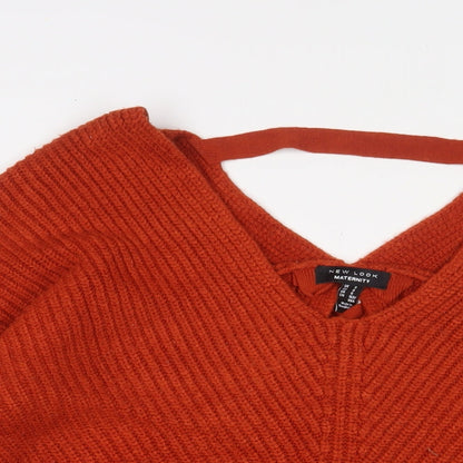 Womens UK Size S New Look Orange Pullover Jumper