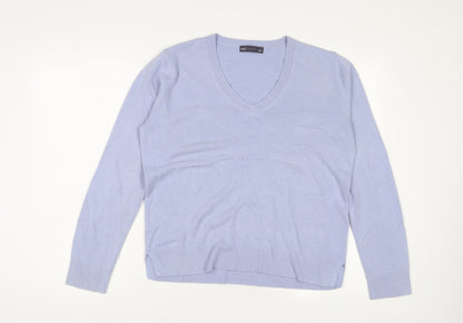Womens UK Size 14 Marks and Spencer Blue Pullover Jumper
