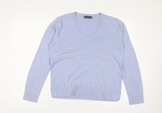 Womens UK Size 14 Marks and Spencer Blue Pullover Jumper