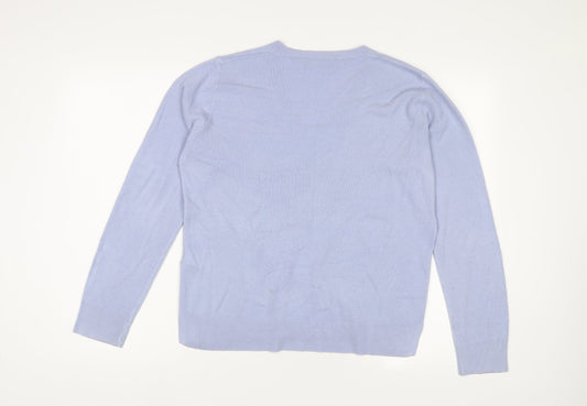 Womens UK Size 14 Marks and Spencer Blue Pullover Jumper