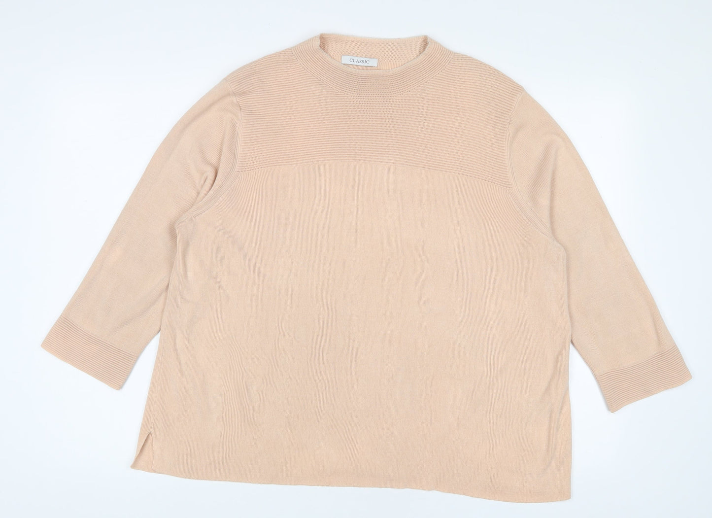 Womens UK Size 20 Marks and Spencer Beige Pullover Jumper