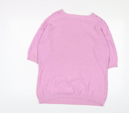 Womens UK Size 14 Damart Purple Pullover Jumper