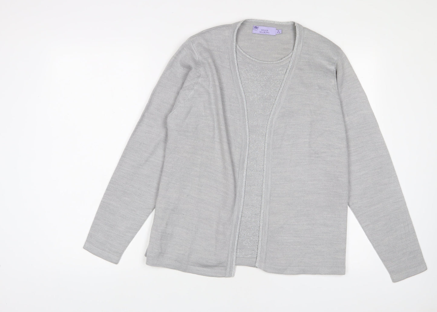 EWM Womens Grey Crew Neck Acrylic Pullover Jumper Size 14 - Size 14-16