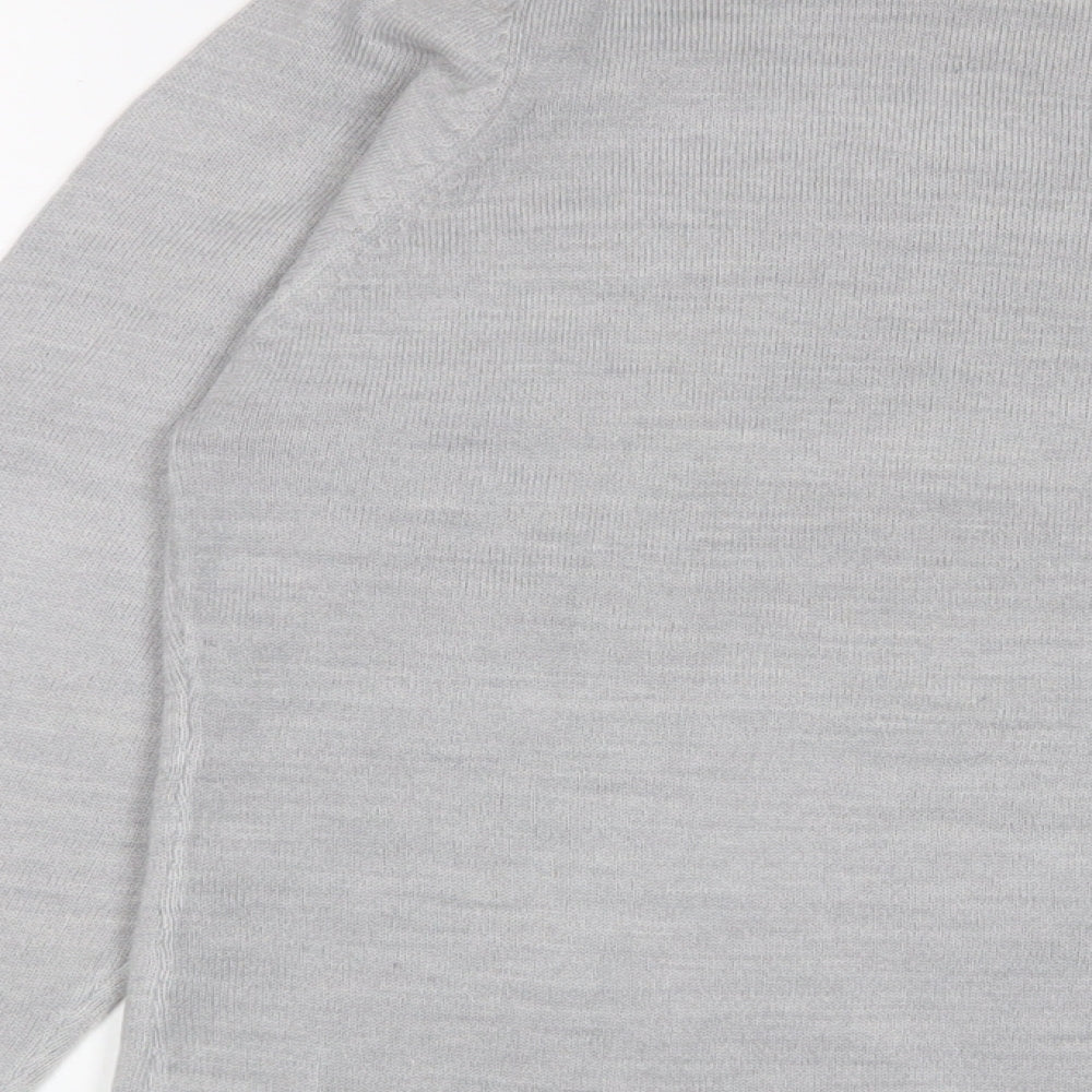 EWM Womens Grey Crew Neck Acrylic Pullover Jumper Size 14 - Size 14-16