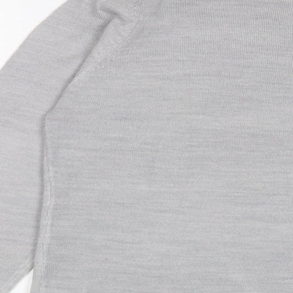 EWM Womens Grey Crew Neck Acrylic Pullover Jumper Size 14 - Size 14-16